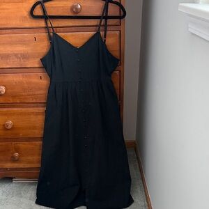 Universal Thread Black Midi Dress with Spaghetti Straps